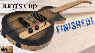 Finally Finished! - Jurg's cup plywood laser guitar