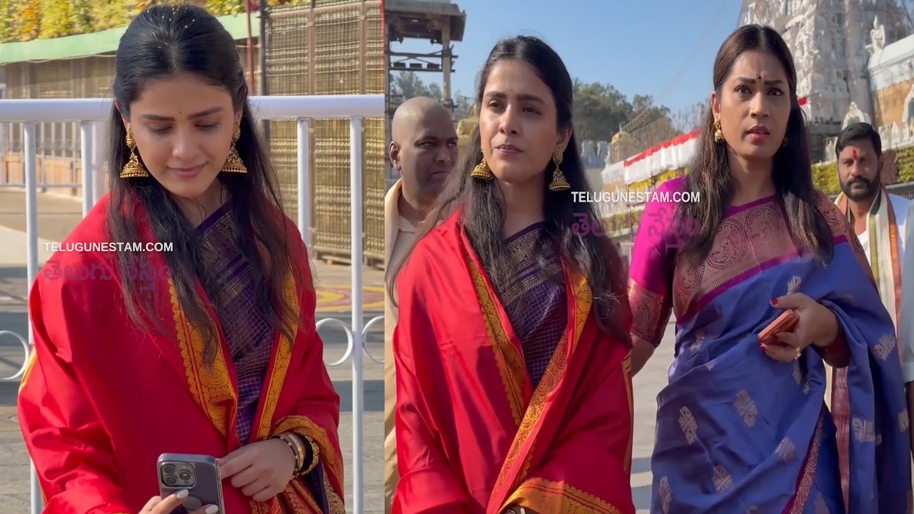 Тануджа, занявшая второе место в Bigg Boss, замечена в храме Тирумалы с Диввелой Мадхури