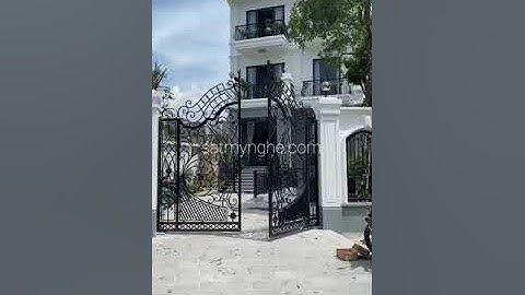 Lắp đặt cổng sắt mỹ nghệ mở tự động