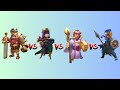 King vs Queen vs Grand Warden vs Royal Champion - CLASH OF CLANS