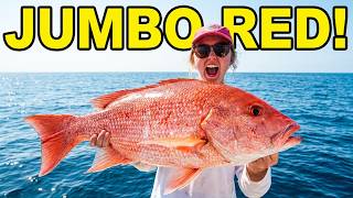 57 Miles Offshore for American Red Snapper! Steph Caught the Jumbo