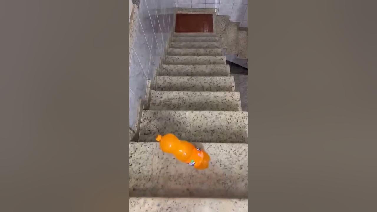 Bottle Rolling Down Stairs ASMR shorts YouTube
