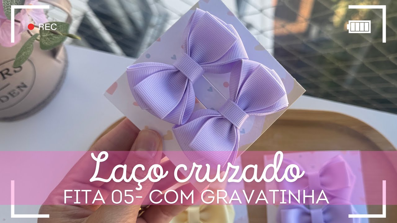 LAÇO CRUZADO COM GRAVATINHA- SEM MOLDE!