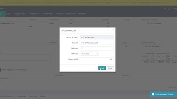 Dealing with Supplier Deposits within Dear Systems