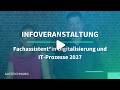 Online-Infoveranstaltung Fachassistent*in Digitalisierung und IT-Prozesse 2027 (Aufzeichnung)