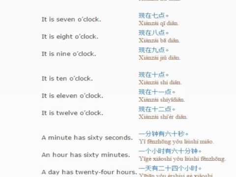 Chinese lesson/English lessons how to study chinese  8 (The time)