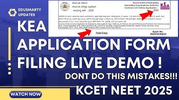how to apply kcet application form 2025/kcet application form 2025 how to apply/edu smarty updates