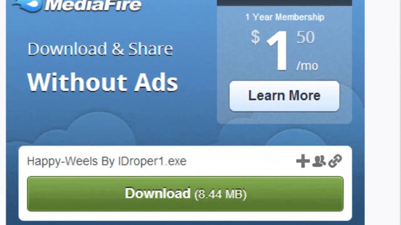 Mediafire. App download method. Without ads