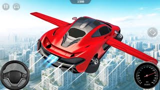 Extreme Enjoyable Flying Car Shooting Game - Car Stunts Racing Simulator | Video game play screenshot 3