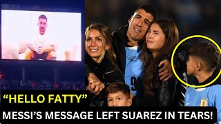 Lionel Messi made Luis Suarez cry on his last game for Uruguay!