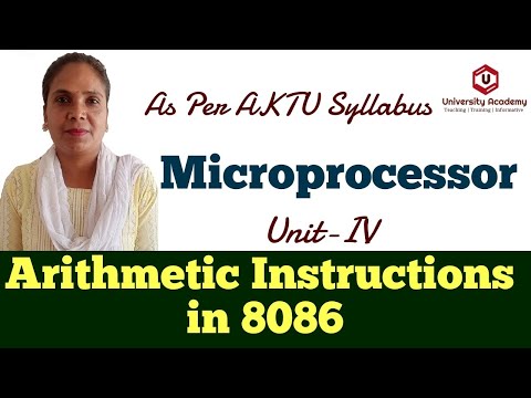 Micro33: Arithmetic Instructions in 8086 Microprocessor | Arithmetic and Logical Operations of 8086