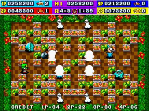 Bomberman/Dynablaster/Atomic Punk Netplay 4 player arcade game