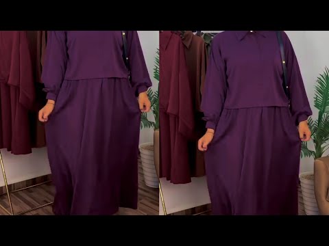 تفصيل روب حجاب من قط عتين طريقة سهلة وبسيطة