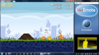 KinEmote Plays Angry Birds With Kinect On Windows KinEmote Plays Angry Birds With Kinect On Windows