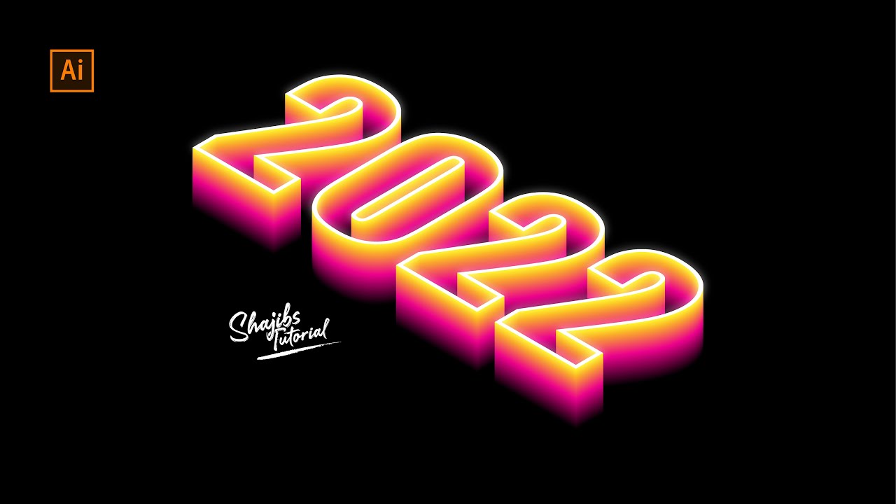 Isometric Text Effect In Adobe Illustrator | 3D Text Effect | Shajibs ...