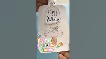 Adorable DIY Slider Card Craft Tutorial | Easy + Cute 🥰 #shorts #youtubeshorts #trending #Diy #art