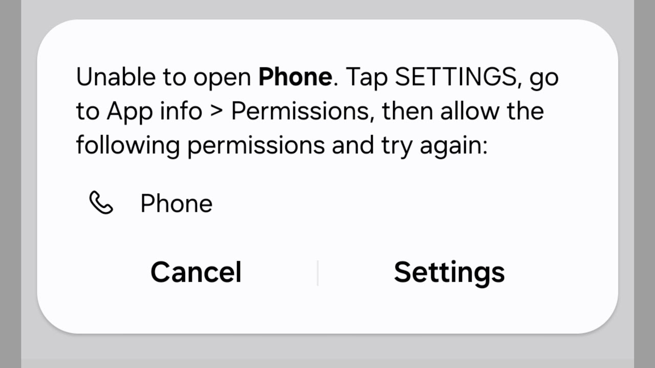 Fix Unable to open Phone Tap SETTINGS go to App info Permissions Problem Solve