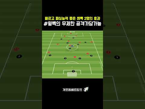 빠르고 패싱능력 좋은 센빽 2명의 효과👉윙백의 무제한 공격가담가능#윙백#센터백#퍼디난드#비디치 #개포동베르캄프
