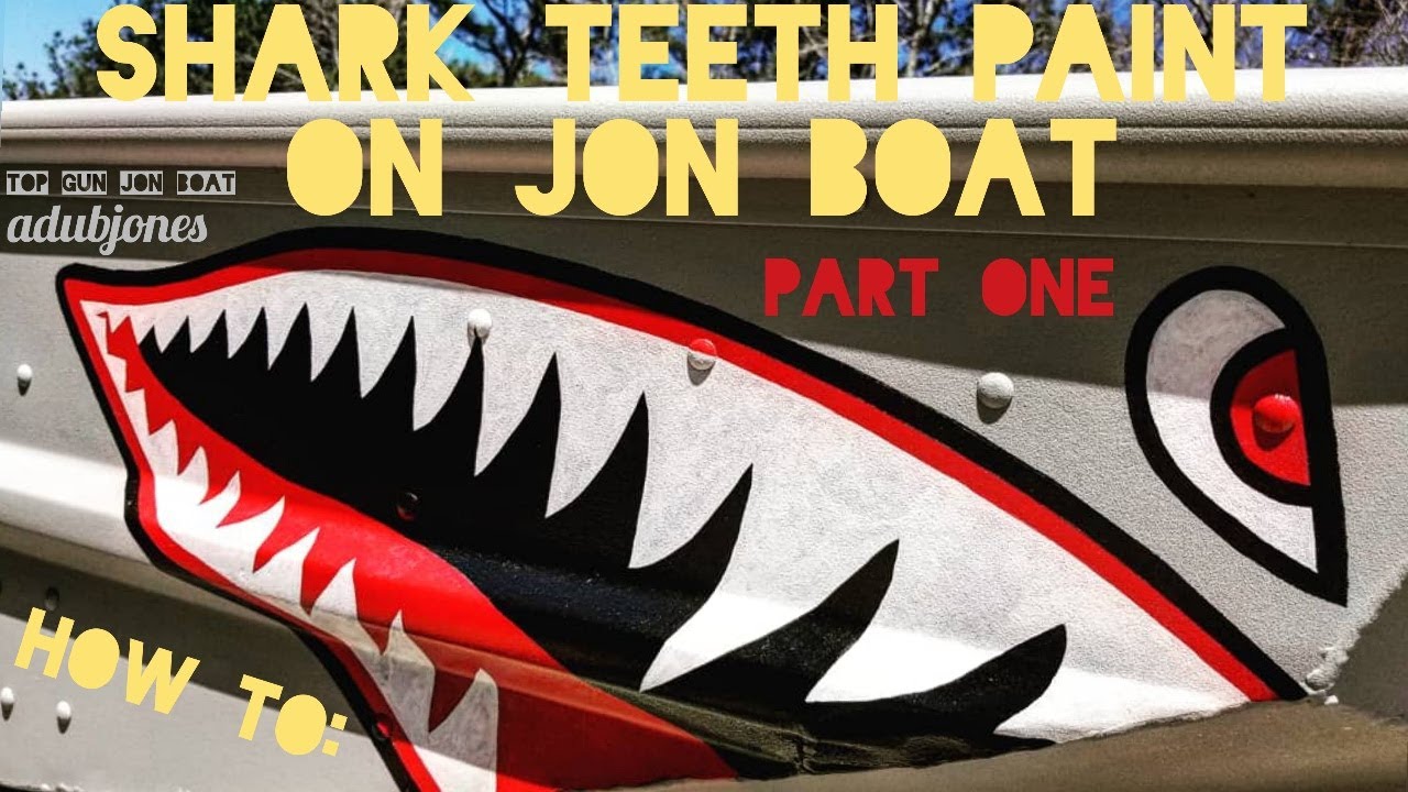 How To: SHARK TEETH Paint On Jon Boat PART ONE - YouTube