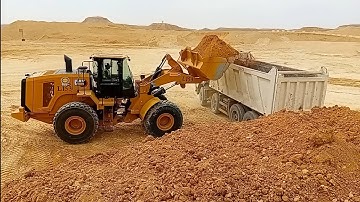 Caterpillar 966 Loading Time | CAT 966 Loader Loading Road Subgrade in Dump Truck | Consim 2 | لودر