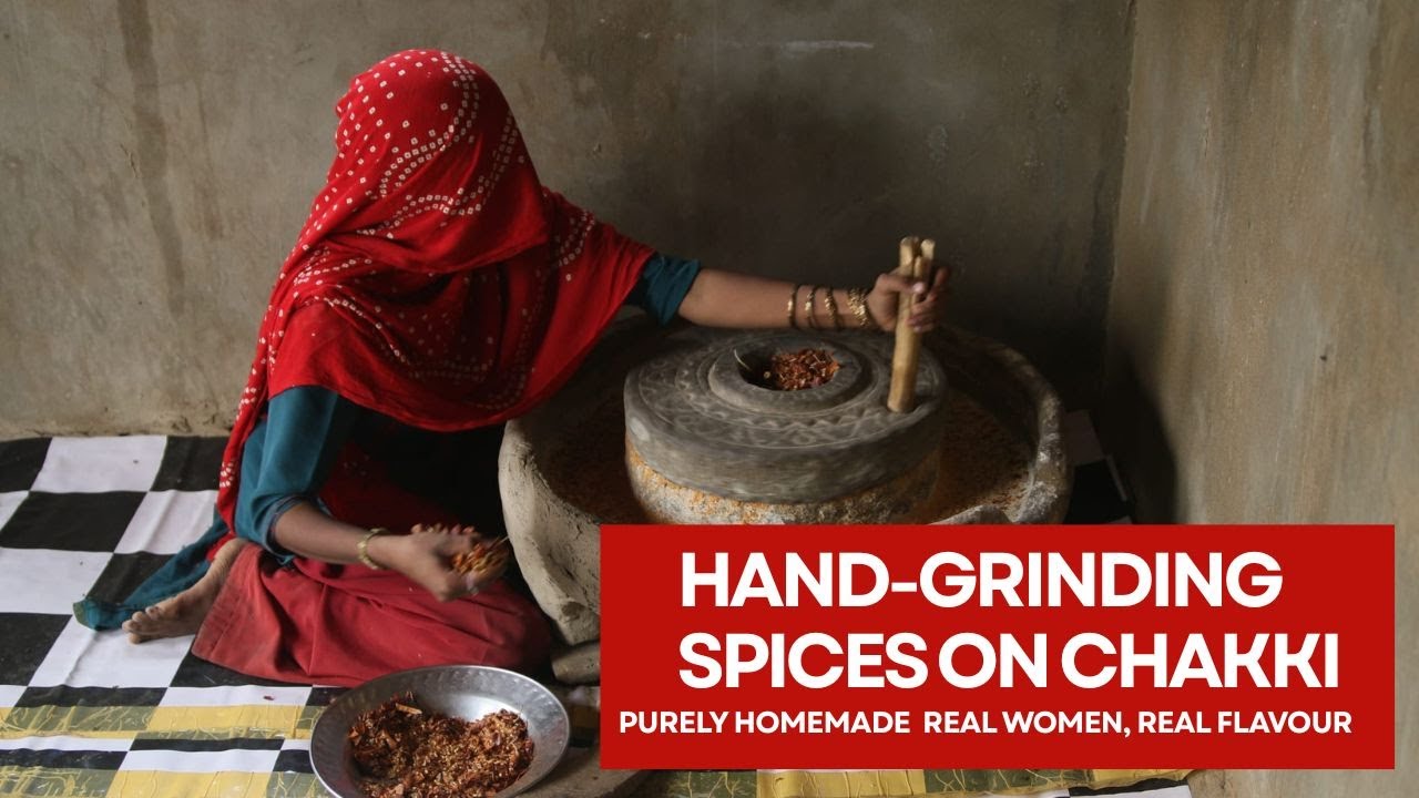 Hand-Grinding Spices on Chakki | Real Women Making Pure Masala | Purely Homemade