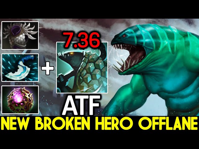 ATF [Tidehunter] New Broken Hero Offlane 100 Damage Block Dota 2 class=