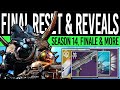 Destiny 2 | FINAL RESET & SEASON REVEALS! Rewards, Grandmasters, Vendors, Activities & More (4 May)