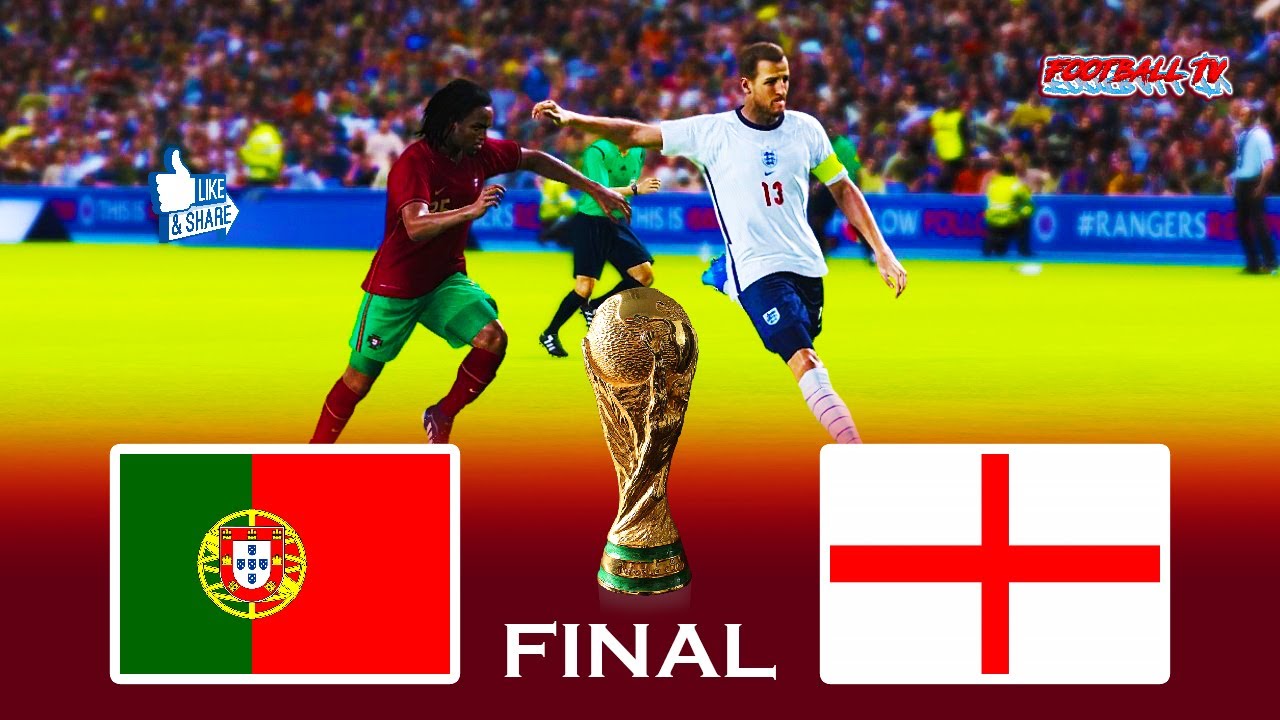 Portugal vs England FIFA World Cup 2022 Final Match eFootball PES 2021 Football TV