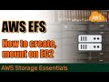 How to create, mount on EC2 and use AWS EFS (Elastic File System)