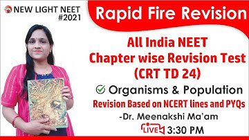 NEET 2021 All India Chapterwise Revision Test Series (CRT TD 24) | Biology Rapid Fire Revision