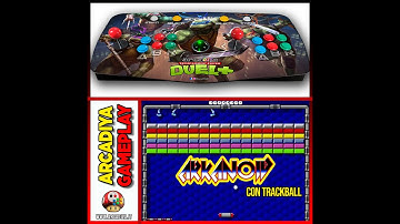 🕹 arcaDIYa Gameplay: Arkanoid (con Trackball!) [DUEL PLUS]