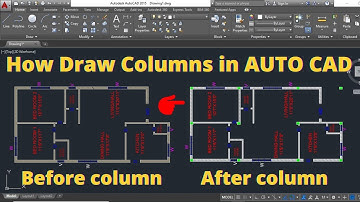 Draw columns for auto cad floor plan | columns in building plan | civil engineering | columns |