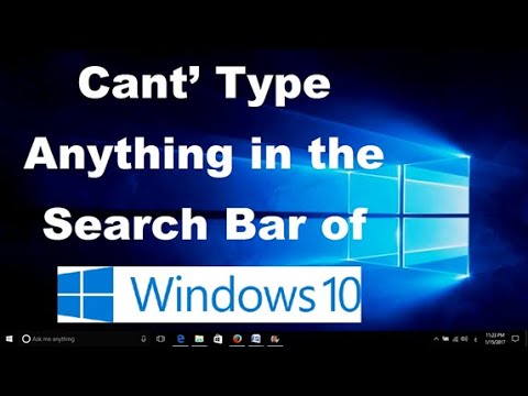 Can't Type In Windows 10 Search Bar How to Fix Windows 10 Search Bar