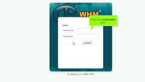 Hostsary.com Tutorials Video for WHM - How to log in to webhost manager