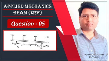 Beam // Question No - 05 // Chapter 02 // Applied Mechanics