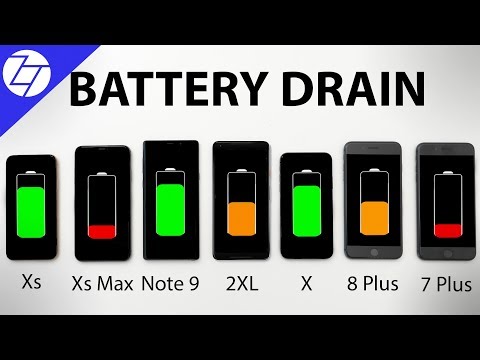 iPhone XS vs XS Max vs Note 9 vs Pixel 2 vs X vs 8 Plus vs 7 Plus - BATTERY DRAIN Test!