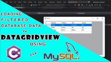 Loading Filtered Database Data to DataGridView Using C# and MySQL