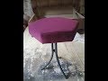 Замена обивки в шестигранном стуле. / Replacing the upholstery in the hex chair.