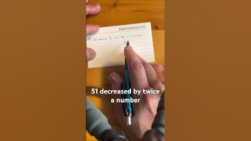 51 decreased by twice a number