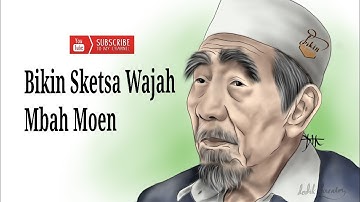 Bikin Sketsa Wajah Mbah Moen dengan Autodesk Sketchbook Peringatan Hari lahir beliau | time lapse