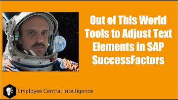 Changing Text Elements Using Admin Tools in SAP SuccessFactors
