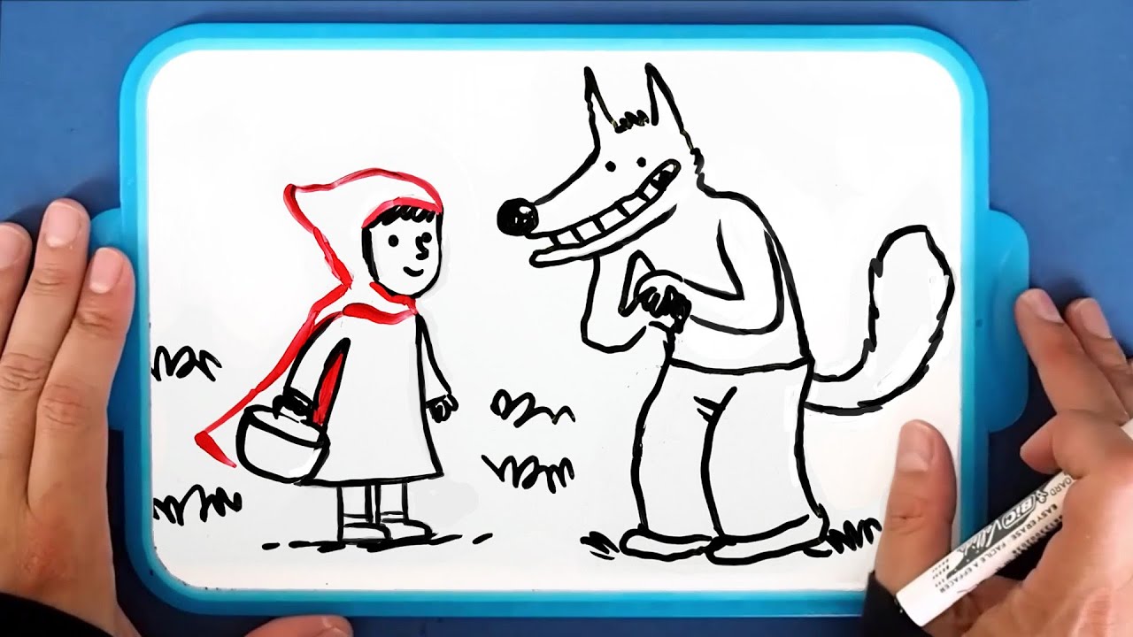 Como Dibujar a Caperucita Roja y el Lobo Feroz paso a paso ✓ COMO DIBUJO -  thptnganamst.edu.vn