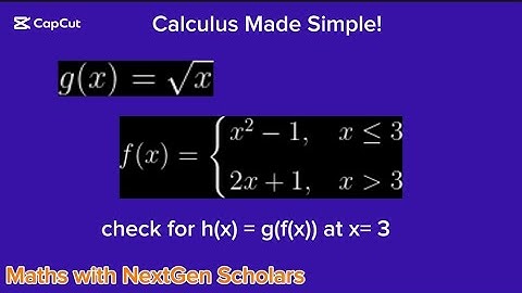 Is h(x) = √f(x) Continuous at x = 3? | Composite Function Continuity Explained Step-by-Step