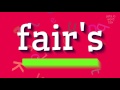 How to say "fair