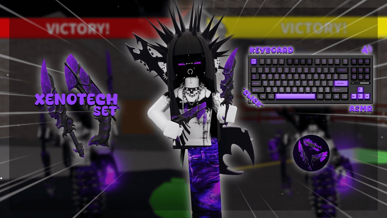 PLAYING MM2 WITH XENOTECH SET *Keyboard ASMR* - YouTube