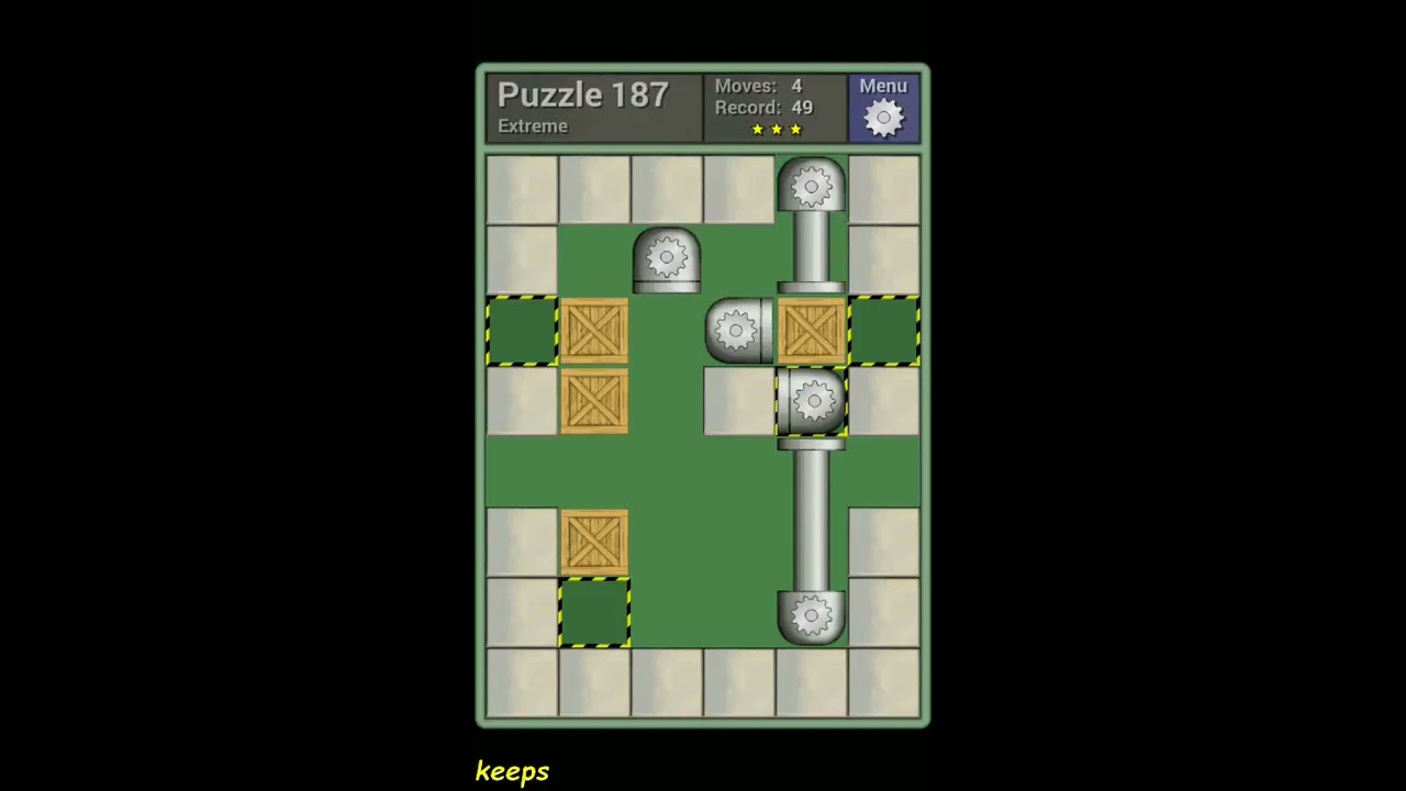 Pushing Machine (Extreme) Level Puzzle 187 - Perfect Solution