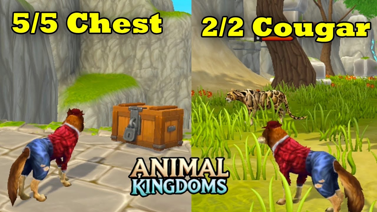 Animal Kingdoms Wild Sim MMO Treasure Chests & Cougar Locations