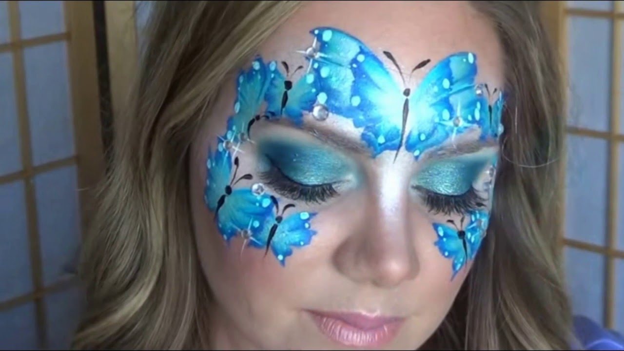 4. Blue Hair Face Painting Designs - wide 3