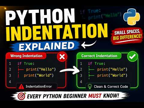 How to Use Indentation In Python (Python Tutoral #4)
