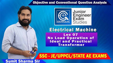 Lec 07 No Load Operation of Ideal and Practical Transformer